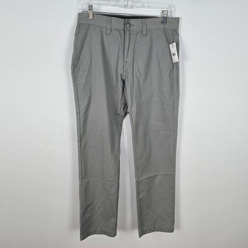 Volcom Pants Men's 28 VMonty Chino Flat Front A11313S1 Gray NWT